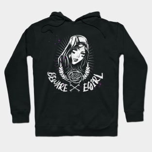 Beware Egirl Gamer Gothic Tattoo Style Hoodie